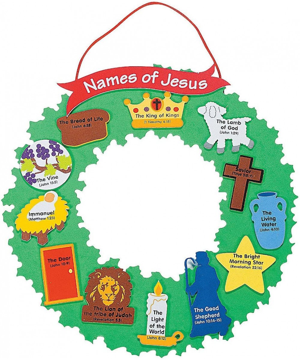 Names of Jesus Wreath Craft Kit - Makes 12 - DIY Religious Christmas Crafts for Kids $42.91 - Craft Kits