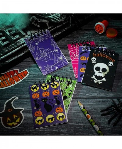 86 Pieces Halloween Party Favor Toys for Kids Halloween Spooky Notepad Set Halloween Pencils Notebook Stickers Seal Stamp $22...