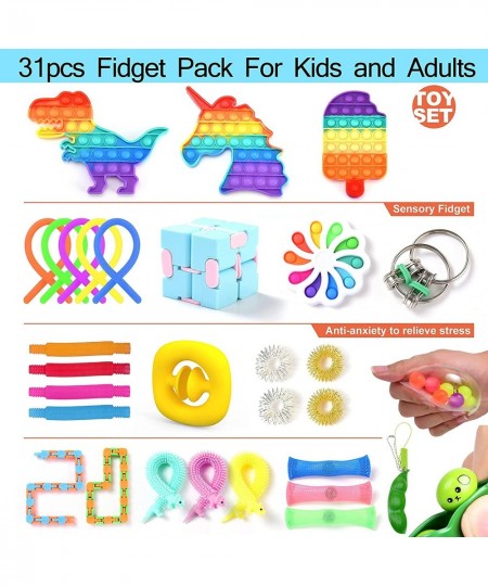 31PCS Fidget Toys Pack Push Bubble Fidget Toy Set for Kids Sensory Stress Relief and Anti-Anxiety Toy Bundles for Adult $39.6...