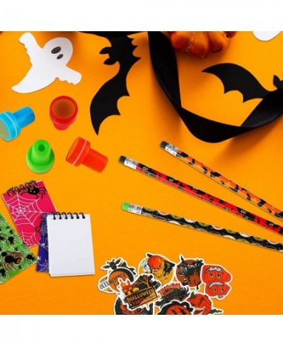 86 Pieces Halloween Party Favor Toys for Kids Halloween Spooky Notepad Set Halloween Pencils Notebook Stickers Seal Stamp $22...