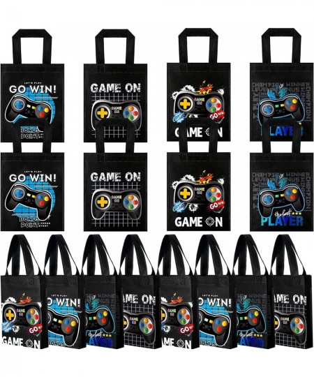 24 Pack Video Game Themed Gift Bags Video Game Party Favors Non Woven Reusable Goody Treat Bags with Handles Game Themed Birt...