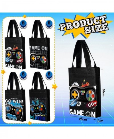 24 Pack Video Game Themed Gift Bags Video Game Party Favors Non Woven Reusable Goody Treat Bags with Handles Game Themed Birt...