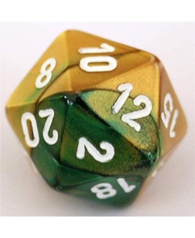 Polyhedral 7-Die Gemini Dice Set - Gold-Green with White CHX26425 $18.40 - Game Accessories