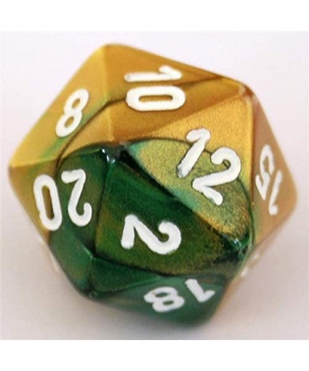 Polyhedral 7-Die Gemini Dice Set - Gold-Green with White CHX26425 $18.40 - Game Accessories