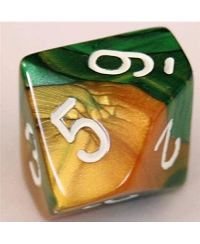 Polyhedral 7-Die Gemini Dice Set - Gold-Green with White CHX26425 $18.40 - Game Accessories