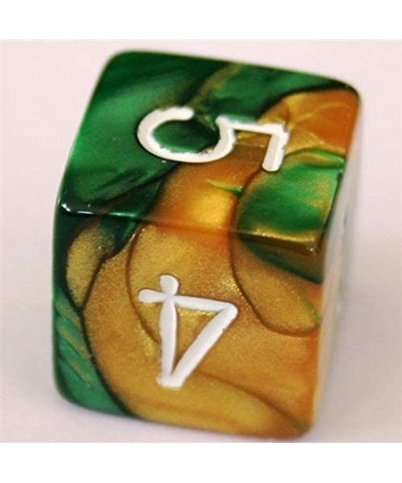 Polyhedral 7-Die Gemini Dice Set - Gold-Green with White CHX26425 $18.40 - Game Accessories