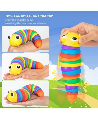 Slug Fidget Toy Sensory Fidget Toys Relief Anti-Anxiety and ADHD ADD OCD Caterpiller Fidget Worm Articulated Stim Toy No-Mess...