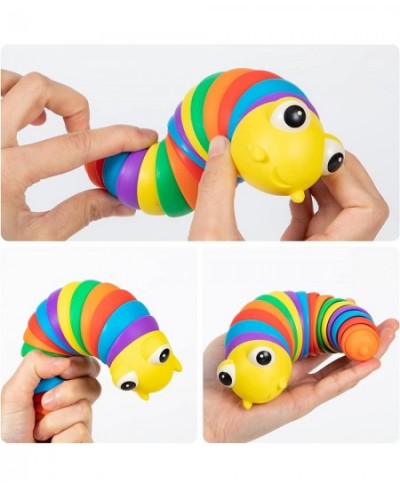 Slug Fidget Toy Sensory Fidget Toys Relief Anti-Anxiety and ADHD ADD OCD Caterpiller Fidget Worm Articulated Stim Toy No-Mess...