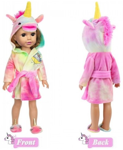 14.5 Inch Girl Doll Clothes and Sleeping Bag Set -14 to 14.5 Inch Doll Unicorn Nightgown with Matching Shoes Pillow & Eye Mas...