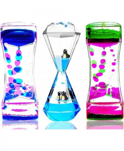 Liquid Motion Bubbler Timer 3 Pack Colorful Marine Organism Theme Hourglass Timer Sensory Toys Children Activity Toys Calm Re...