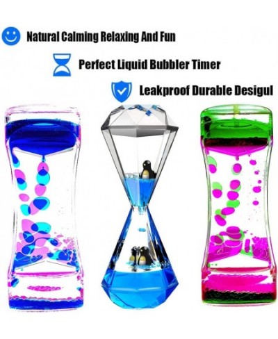 Liquid Motion Bubbler Timer 3 Pack Colorful Marine Organism Theme Hourglass Timer Sensory Toys Children Activity Toys Calm Re...