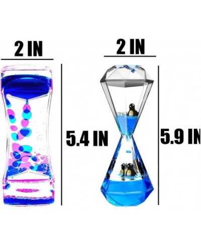 Liquid Motion Bubbler Timer 3 Pack Colorful Marine Organism Theme Hourglass Timer Sensory Toys Children Activity Toys Calm Re...