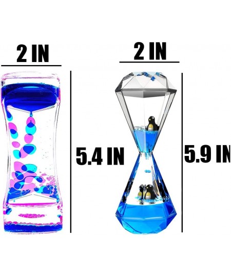 Liquid Motion Bubbler Timer 3 Pack Colorful Marine Organism Theme Hourglass Timer Sensory Toys Children Activity Toys Calm Re...