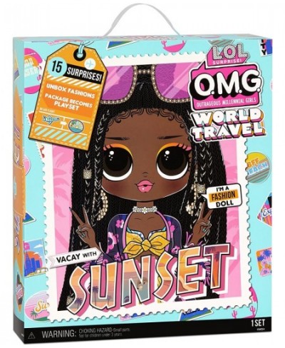 LOL Surprise OMG World Travel Sunset Fashion Doll with 15 Surprises Including Fashion Outfit Travel Accessories and Reusable ...