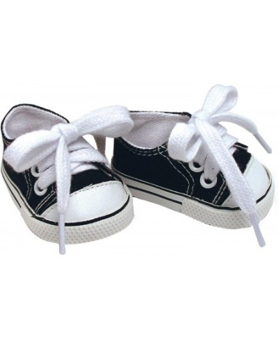 Canvas Sneakers with Laces for 18" Dolls Black $15.17 - Doll Accessories