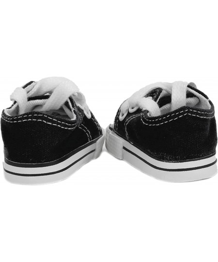 Canvas Sneakers with Laces for 18" Dolls Black $15.17 - Doll Accessories