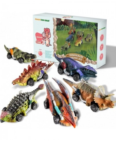 Dinosaur Toy Pull Back Cars Includes 6 Pack Dinos & Play Mat Car Toys for Kids and Toddlers Realistic T-rex Dinosaur Monster ...