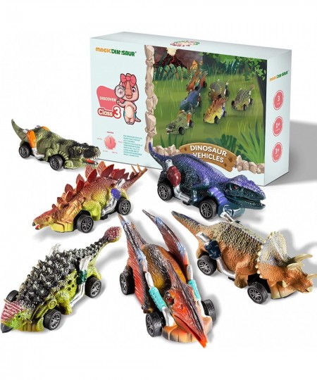 Dinosaur Toy Pull Back Cars Includes 6 Pack Dinos & Play Mat Car Toys for Kids and Toddlers Realistic T-rex Dinosaur Monster ...