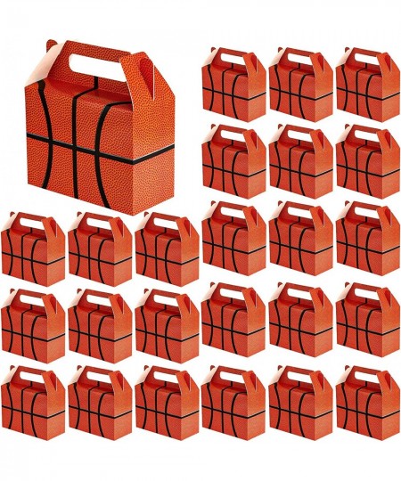 24 Pieces Basketball?Party?Favors Basketball Party Gift Bags Basketball Goody Box Basketball Candy Bags Basketball Pattern Fa...