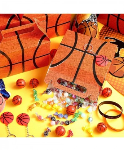 24 Pieces Basketball?Party?Favors Basketball Party Gift Bags Basketball Goody Box Basketball Candy Bags Basketball Pattern Fa...