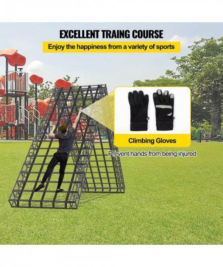 Climbing Cargo Net 12' x 4' Playground Climbing Net Polyester Material Rope Ladder Swingset Large Military Climbing Cargo Net...