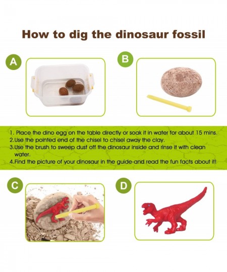 Dinosaur Eggs Dino Dig Up Kit Dinosaur Toys for Boys Girls Easter Egg Toys Gifts for Kids Excavation 12 PCS Different Dinosau...