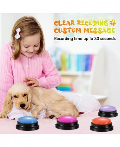 12 Pcs Dog Button Communication Button Cat Sound Button Game Button Recordable Talking Button 30 Seconds Voice Recording Butt...