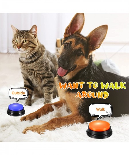 12 Pcs Dog Button Communication Button Cat Sound Button Game Button Recordable Talking Button 30 Seconds Voice Recording Butt...