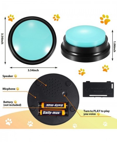 12 Pcs Dog Button Communication Button Cat Sound Button Game Button Recordable Talking Button 30 Seconds Voice Recording Butt...