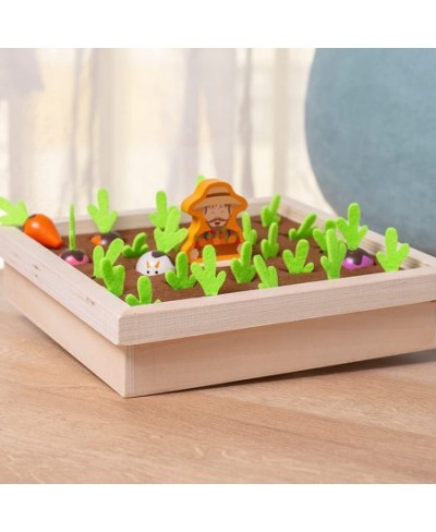 Montessori Toys - Carrot Harvest Planting Wooden Farm Toy Color Radish Memory Sorting Games for Developing Skill Educational ...