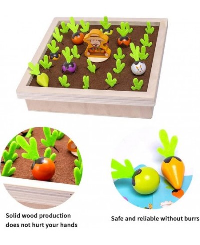 Montessori Toys - Carrot Harvest Planting Wooden Farm Toy Color Radish Memory Sorting Games for Developing Skill Educational ...