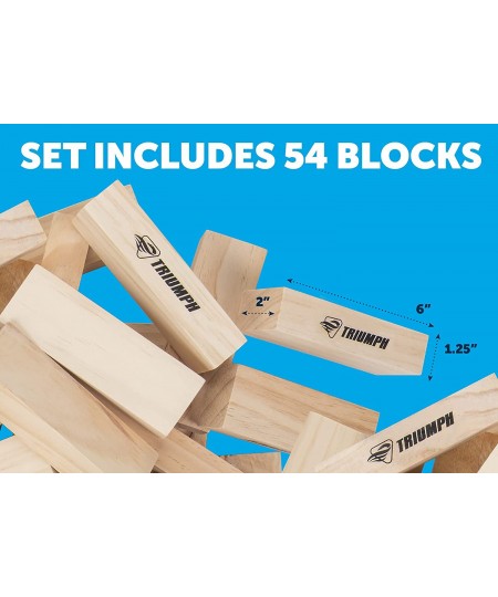 Triumph Large Tumble Tower - Includes 54 Wood Tumble Blocks and Carry Case $91.88 - Stacking Games