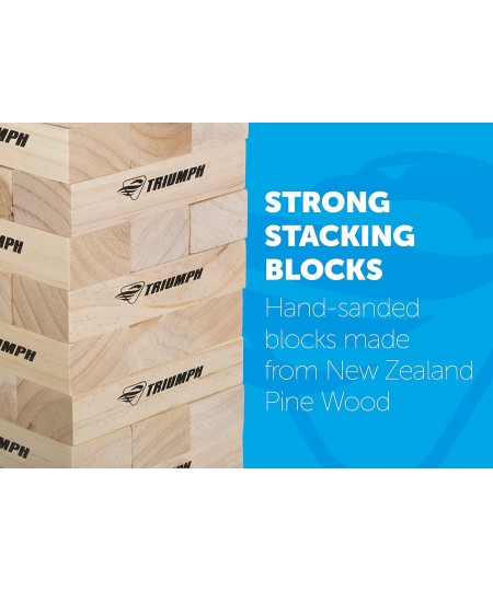 Triumph Large Tumble Tower - Includes 54 Wood Tumble Blocks and Carry Case $91.88 - Stacking Games