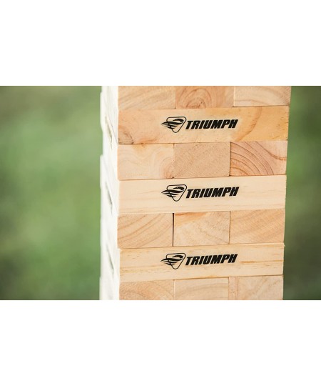 Triumph Large Tumble Tower - Includes 54 Wood Tumble Blocks and Carry Case $91.88 - Stacking Games