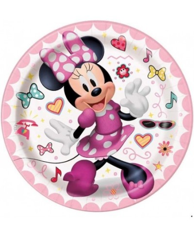 Minnie Birthday Party Supplies Bundle for 16 includes Dessert Plates Napkins Table Cover $29.25 - Kids' Party Tableware