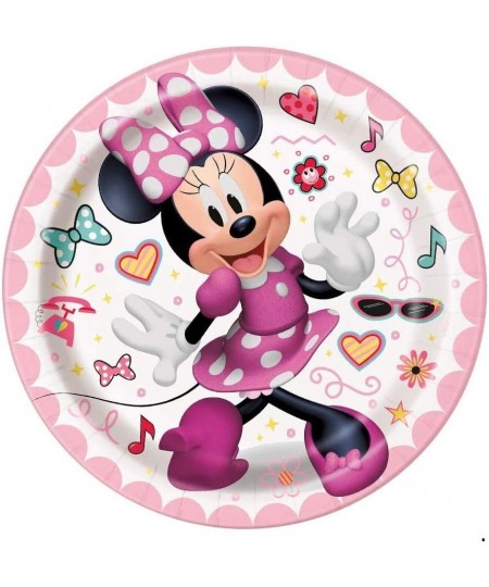 Minnie Birthday Party Supplies Bundle for 16 includes Dessert Plates Napkins Table Cover $29.25 - Kids' Party Tableware