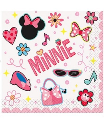 Minnie Birthday Party Supplies Bundle for 16 includes Dessert Plates Napkins Table Cover $29.25 - Kids' Party Tableware