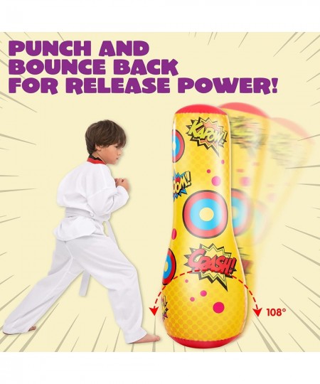 Inflatable Bopper 47 Inches Kids Punching Bag with Bounce-Back Action Inflatable Punching Bag for Kids $27.33 - Children's Ou...