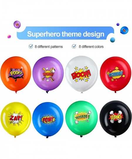 40 Pack Hero Balloons 12 Inches Hero Party Favors Hero Latex Balloons Party Supplies Super Pets Decorations For Kids Birthday...