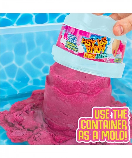 Aqua Splash by Horizon Group USA 1.5 lbs. of Stretchable & Moldable Pink Play Sand in & Out of Water in Reusable Bucket Non-S...