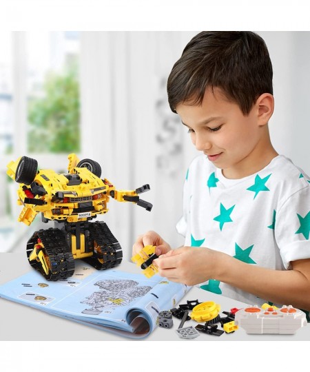 2-in-1 Build a Robot Kit 901 Pieces Remote & APP Controlled Robot & Car Robotic Transformers Toys STEM Projects for Kids Ages...