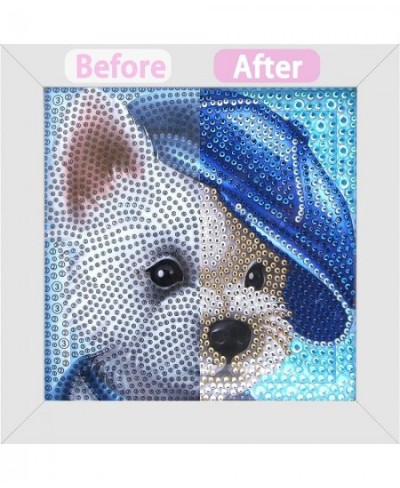 5D Diamond Painting Kits for Kids with Wooden Frame Diamond Arts and Crafts Mosaic Gem Stickers by Number Kits DIY Painting f...