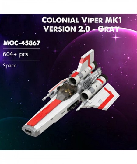 Hero Collector Colonial Viper MK1 Building Block Toy Model Space Wars Fighting Spaceship Building kit Creativity New 2021(604...