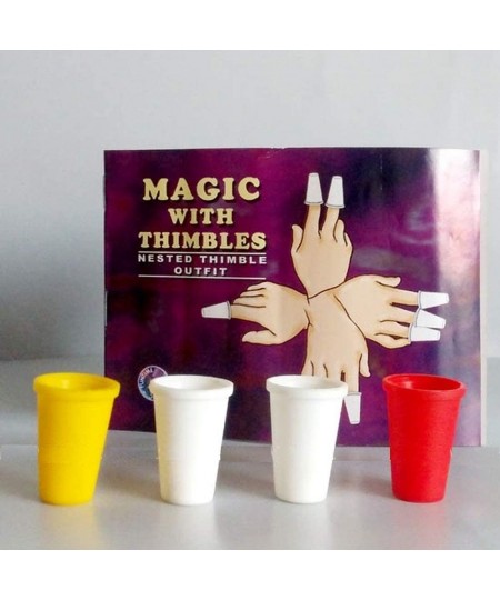 Magician's Nested Thimbles Outfit Multicolored Finger Caps Gimmick Close Up Real Street Stage Magic Trick $21.04 - Magic Kits...