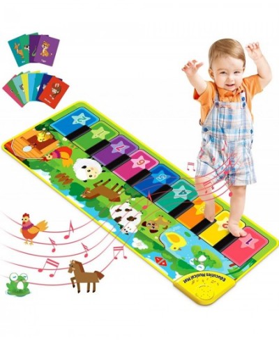 Baby Musical Learning Toys Floor Piano Playmat for Toddlers with Animal Flash Cards Music Sound for Early Education Touch Key...