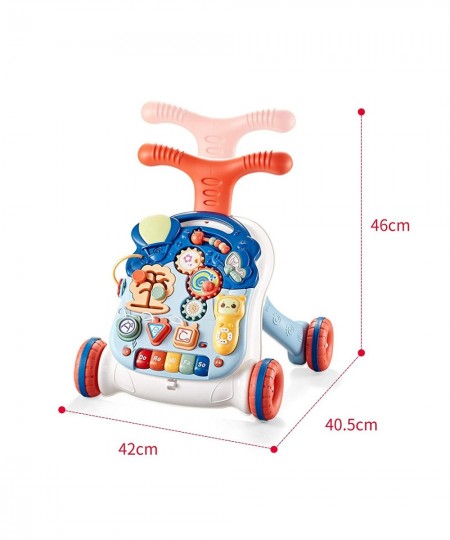 Baby Walker Sit-to-Stand Learning Walker Baby Walker Kids Activity Center Entertainment Table Lights & Sounds Music Phone Ste...