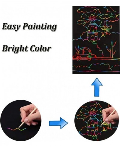 Scratch Art Paper for Kids - 64Pcs Rainbow Magic Scratch Off Sheet for DIY Art Craft Project Birthday Christmas Easter Gifts ...