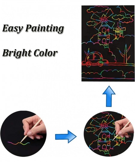 Scratch Art Paper for Kids - 64Pcs Rainbow Magic Scratch Off Sheet for DIY Art Craft Project Birthday Christmas Easter Gifts ...