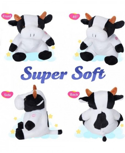 8'' Light up Dairy Cow Stuffed Animal Glow Milk Cattle LED Plush Toy Afraid of Dark Birthday Gift for Kids on Christmas Holid...