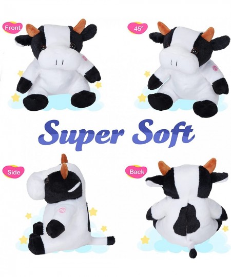 8'' Light up Dairy Cow Stuffed Animal Glow Milk Cattle LED Plush Toy Afraid of Dark Birthday Gift for Kids on Christmas Holid...